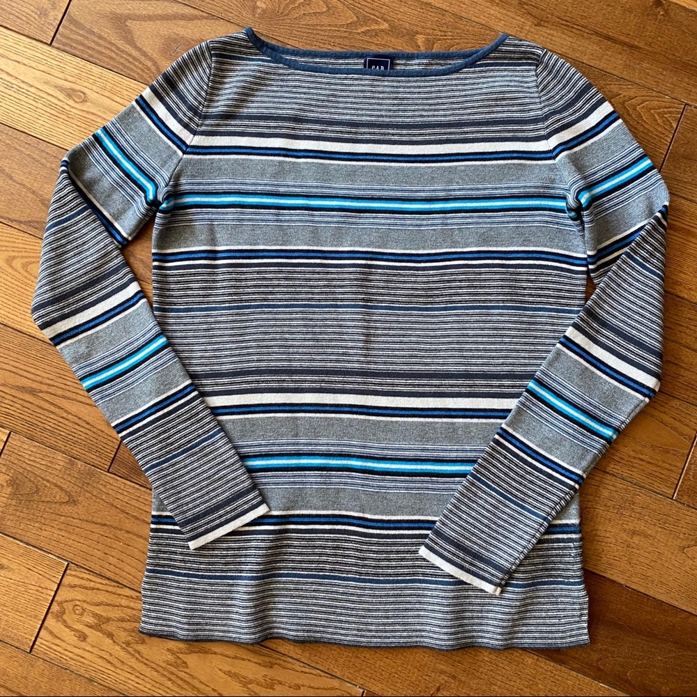 Gap striped boatneck sweater